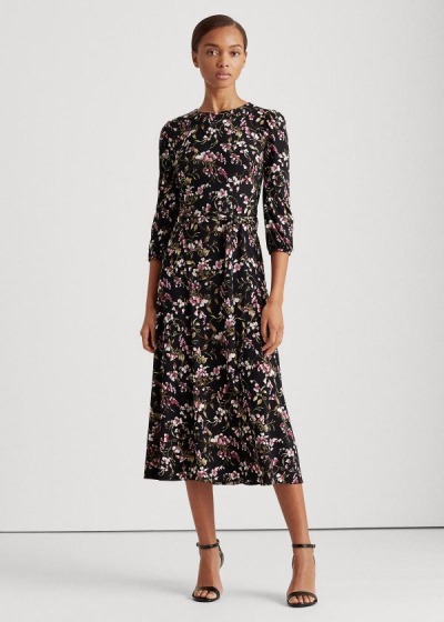 Women's Ralph Lauren Floral Balloon-Sleeve Dresses | 294781HQI